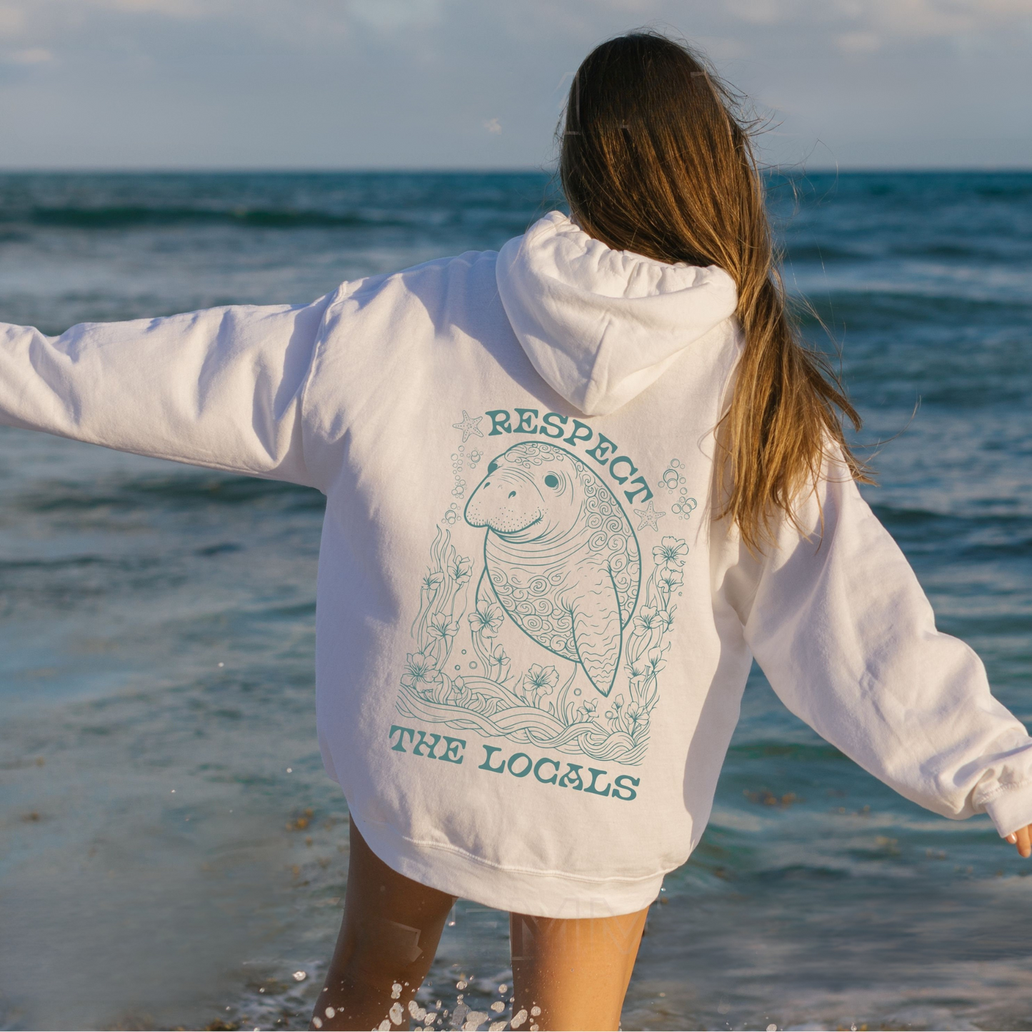 Respect The Locals Manatee Sweater