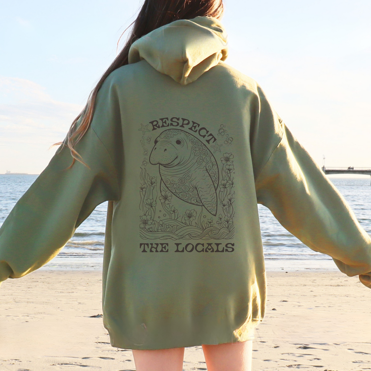 Respect The Locals Manatee Sweater