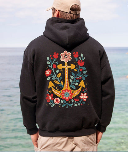Floral Anchor Hoodie